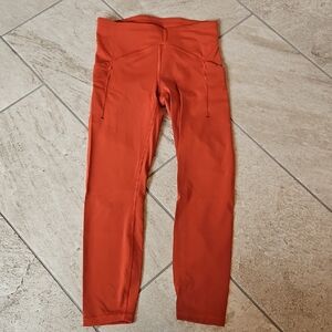 Lululemon Burnt Orange High-Rise Leggings